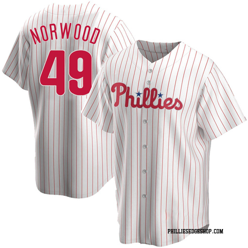 Youth Philadelphia Phillies James Norwood Replica White Home Jersey