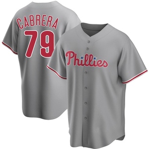 Youth Philadelphia Phillies Jean Cabrera Replica Gray Road Jersey