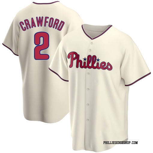 Youth Philadelphia Phillies Justin Crawford Replica Cream Alternate Jersey