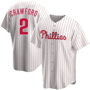 Youth Philadelphia Phillies Justin Crawford Replica White Home Jersey