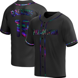 Youth Philadelphia Phillies Kyle Backhus Replica Black Holographic Alternate Jersey
