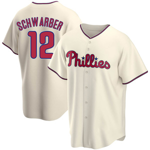 Youth Philadelphia Phillies Kyle Schwarber Replica Cream Alternate Jersey