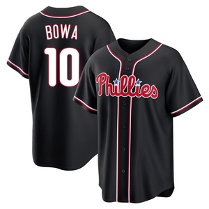 Youth Philadelphia Phillies Larry Bowa Replica Black Fashion Out Jersey