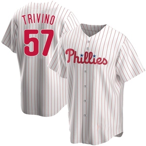 Youth Philadelphia Phillies Lou Trivino Replica White Home Jersey
