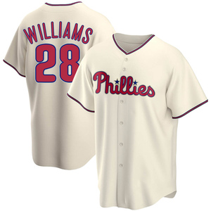 Youth Philadelphia Phillies Mitch Williams Replica Cream Alternate Jersey