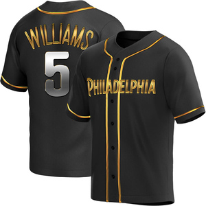 Youth Philadelphia Phillies Nick Williams Replica Black Golden Alternate Jersey