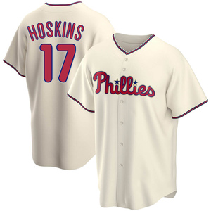 500LVL Rhys Hoskins Kids T-Shirt - Philadelphia Baseball Rhys Hoskins Philadelphia Player Silhouette Wht