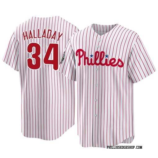 Youth Philadelphia Phillies Roy Halladay Replica White 2022 World Series Home Jersey