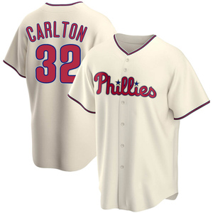 Youth Philadelphia Phillies Steve Carlton Replica Cream Alternate Jersey