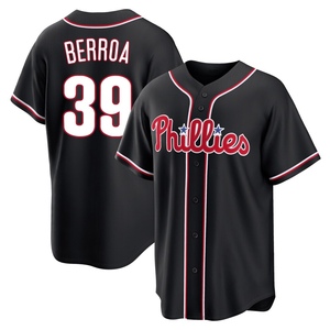 Youth Philadelphia Phillies Steward Berroa Replica Black Fashion Out Jersey