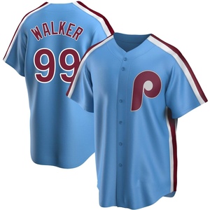 Youth Philadelphia Phillies Taijuan Walker Replica Light Blue Road Cooperstown Collection Jersey