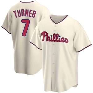 Youth Philadelphia Phillies Trea Turner Replica Cream Alternate Jersey