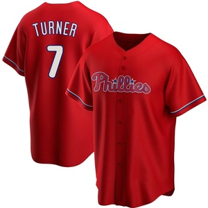 Youth Philadelphia Phillies Trea Turner Replica Red Alternate Jersey