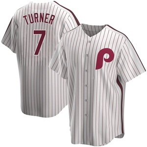 Youth Philadelphia Phillies Trea Turner Replica White Home Cooperstown Collection Jersey