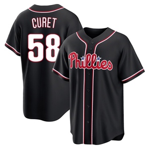 Youth Philadelphia Phillies Yoniel Curet Replica Black Fashion Out Jersey