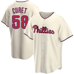 Youth Philadelphia Phillies Yoniel Curet Replica Cream Alternate Jersey