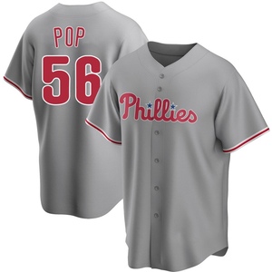 Youth Philadelphia Phillies Zach Pop Replica Gray Road Jersey